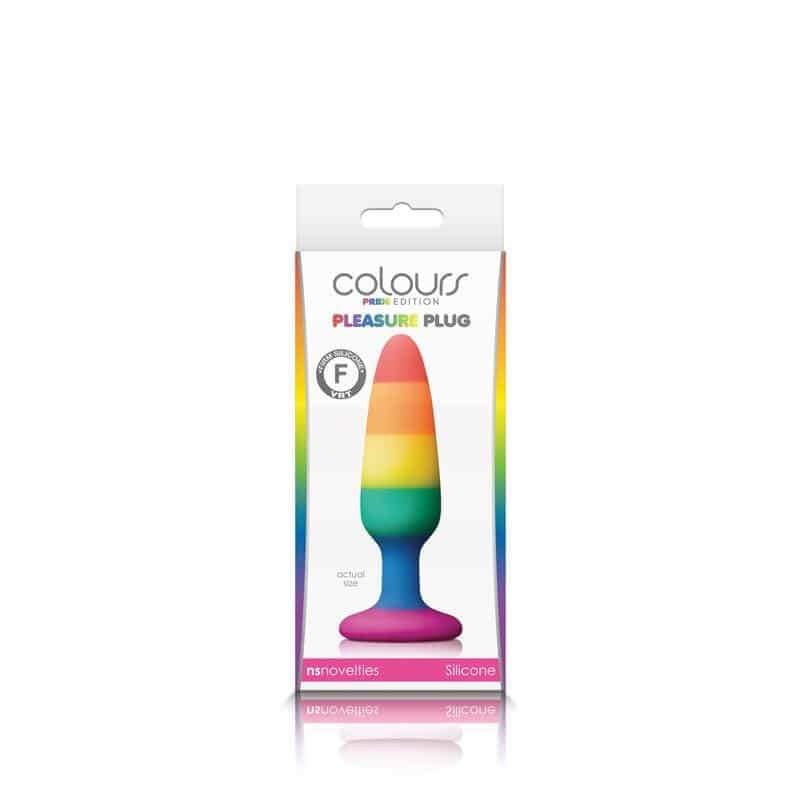 Colours Pride Edition Pleasure Plug - Small, Rainbow - Thorn & Feather Sex Toy Canada