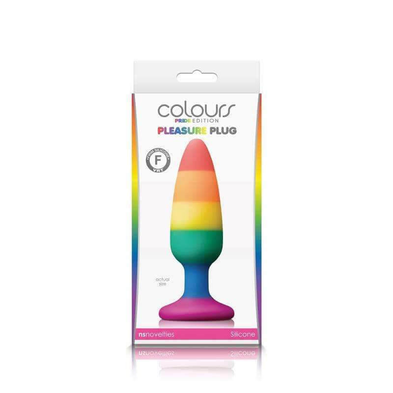 Colours Pride Edition Pleasure Plug - Medium, Rainbow - Thorn & Feather Sex Toy Canada
