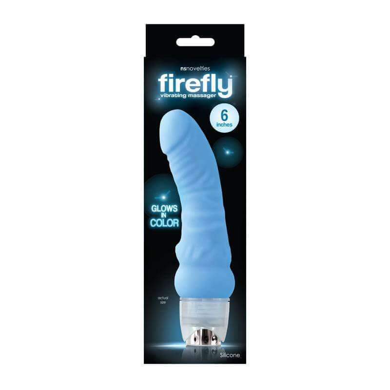 Firefly 6" Vibrating Massager - Blue - Thorn & Feather Sex Toy Canada