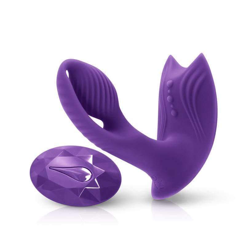 INYA Bump-N-Grind Remote Control Warming Vibrator - Purple - Thorn & Feather Sex Toy Canada