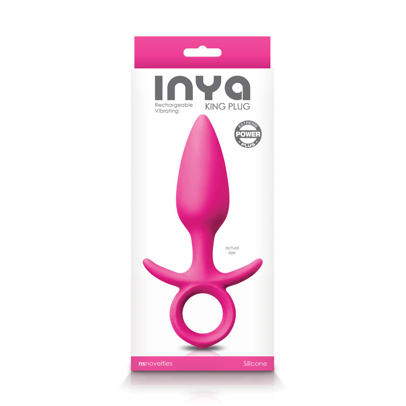 INYA King Vibrating Anal Plug - Medium, Pink - Thorn & Feather Sex Toy Canada