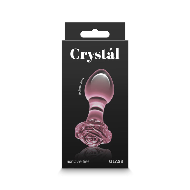 Crystal Rose Butt Plug - Pink - Thorn & Feather Sex Toy Canada