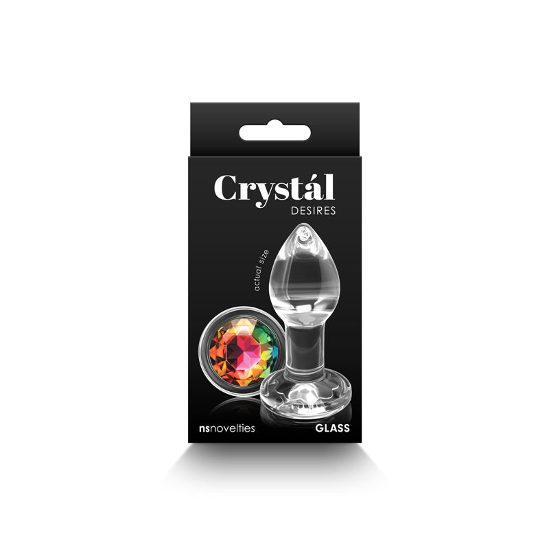 Crystal Desires Bouchon en verre avec pierres précieuses arc-en-ciel - Petit