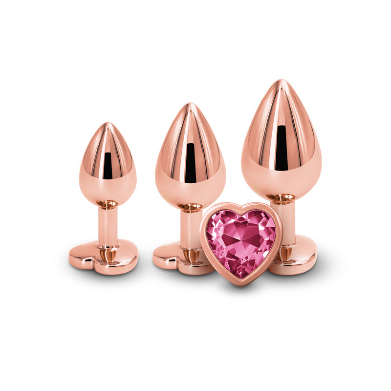 Rear Assets Trainer Kit - Rose Gold, Pink Heart - Thorn & Feather Sex Toy Canada