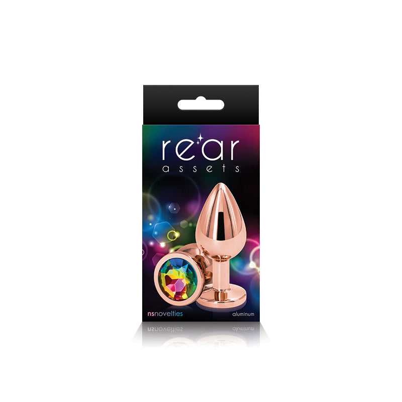 Rear Assets Rose Gold Plug - Medium, Rainbow - Thorn & Feather Sex Toy Canada