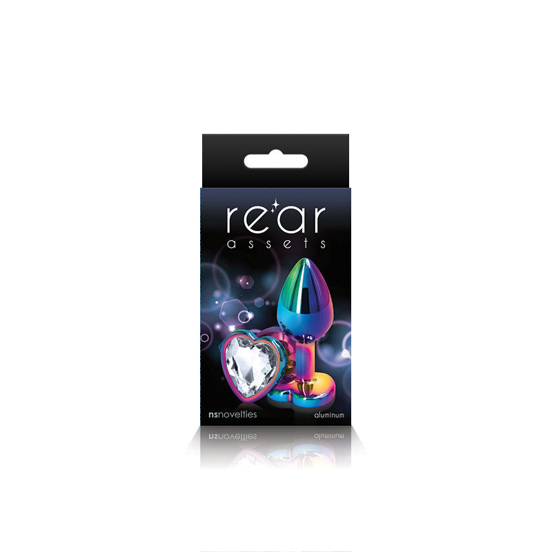 Rear Assets Multicolor Heart Plug - Small, Clear