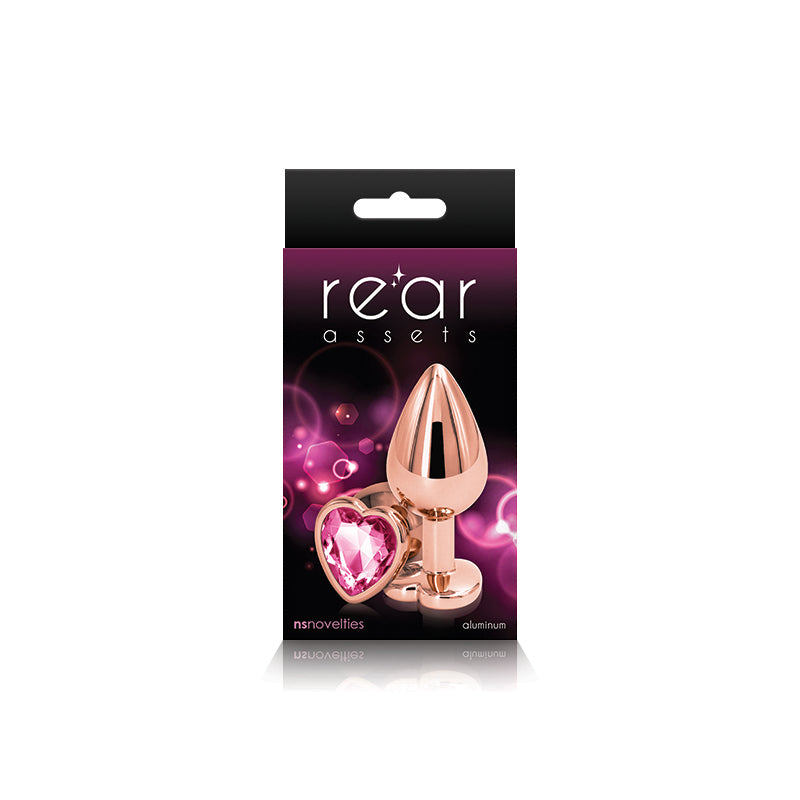 Rear Assets Rose Gold Heart Plug - Medium, Pink