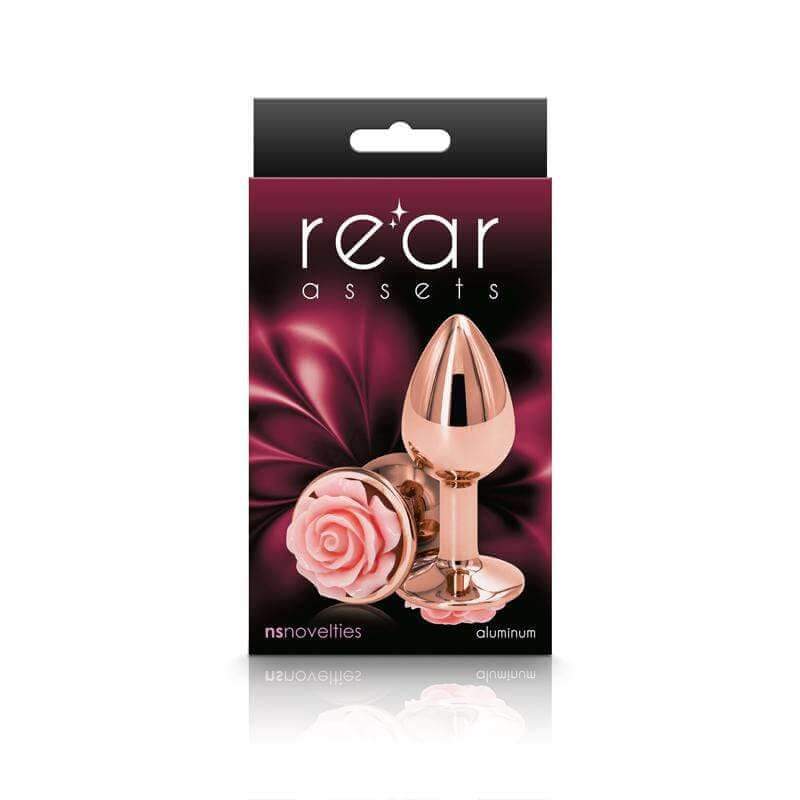Rear Assets Rose Butt Plug - Small, Pink - Thorn & Feather Sex Toy Canada