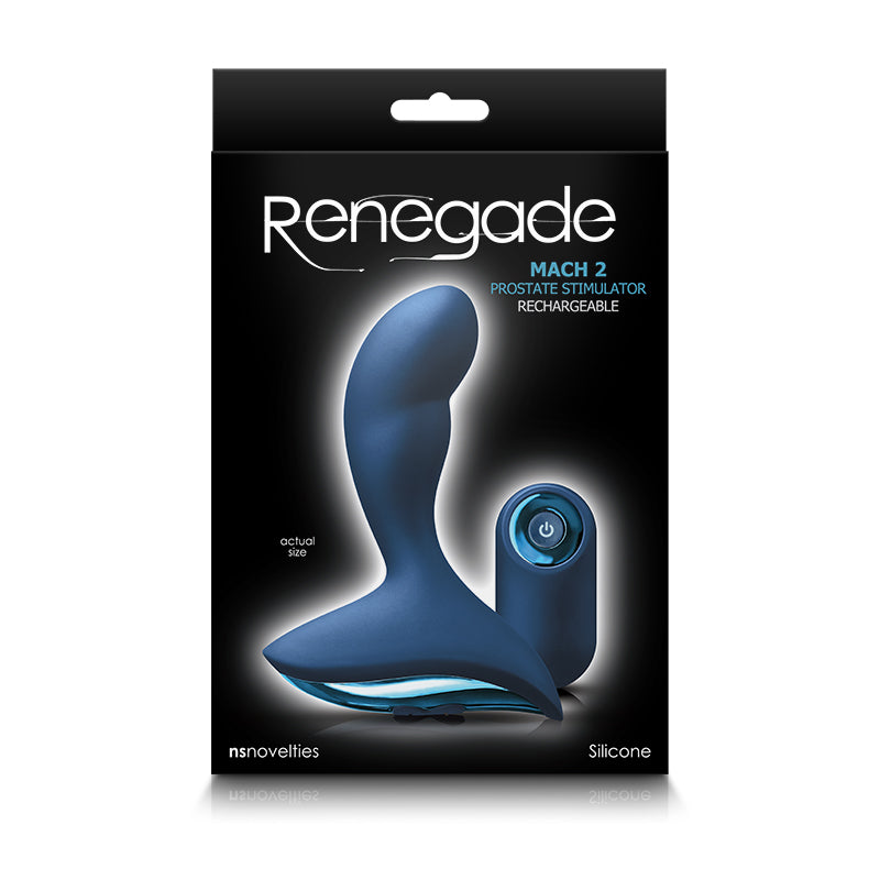 Renegade Mach II With Remote Control Prostate Stimulator - Blue - Thorn & Feather Sex Toy Canada