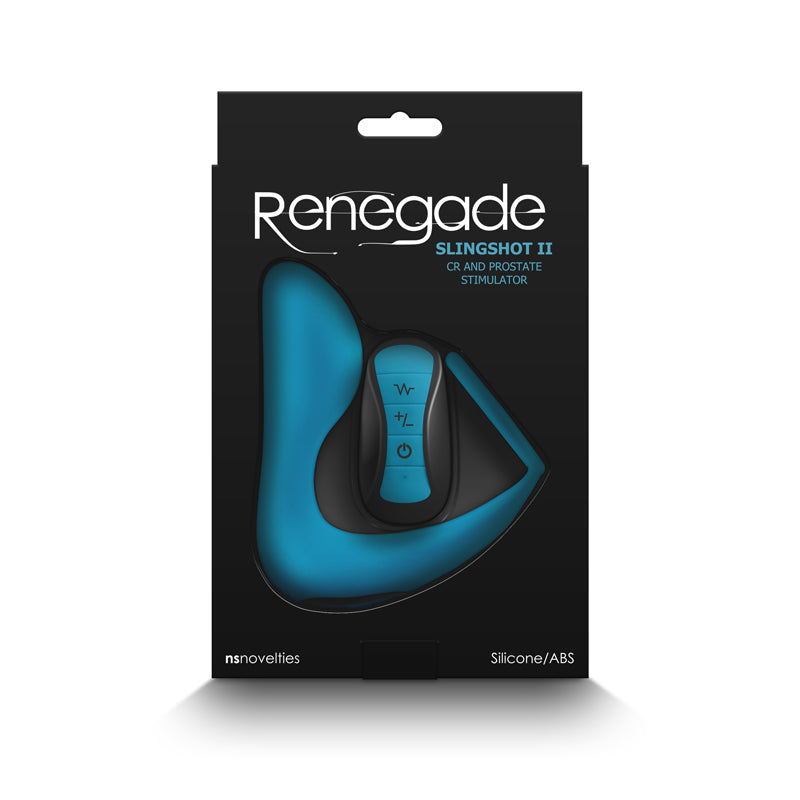 Stimulateur de prostate télécommandé Renegade Slingshot II - Bleu sarcelle