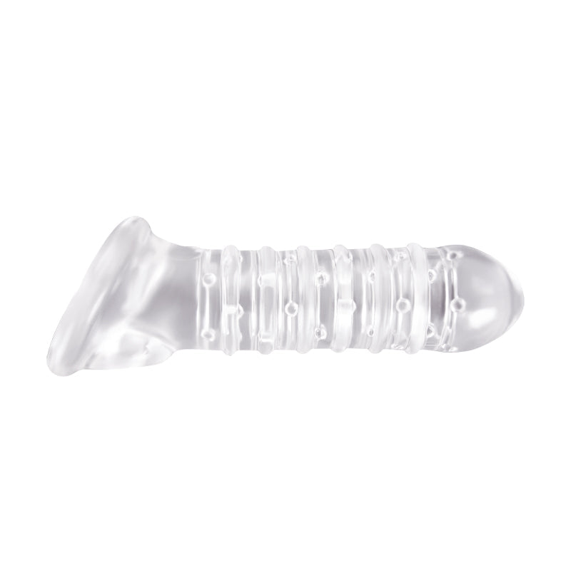 Renegade Ribbed Sleeve - Clear - Thorn & Feather Sex Toy Canada