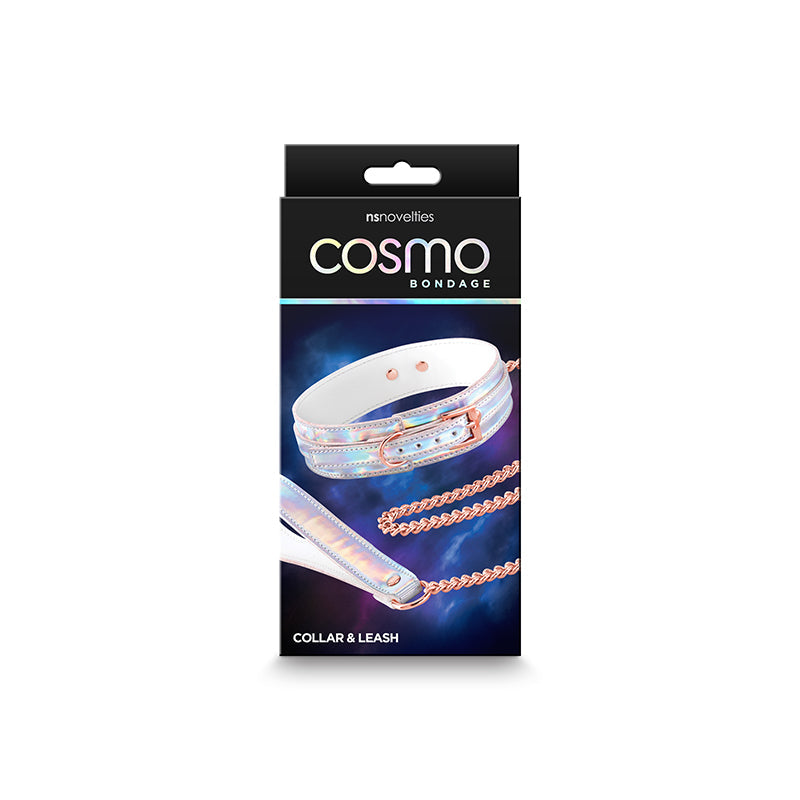 Cosmo Bondage Collar & Leash - Rainbow - Thorn & Feather Sex Toy Canada