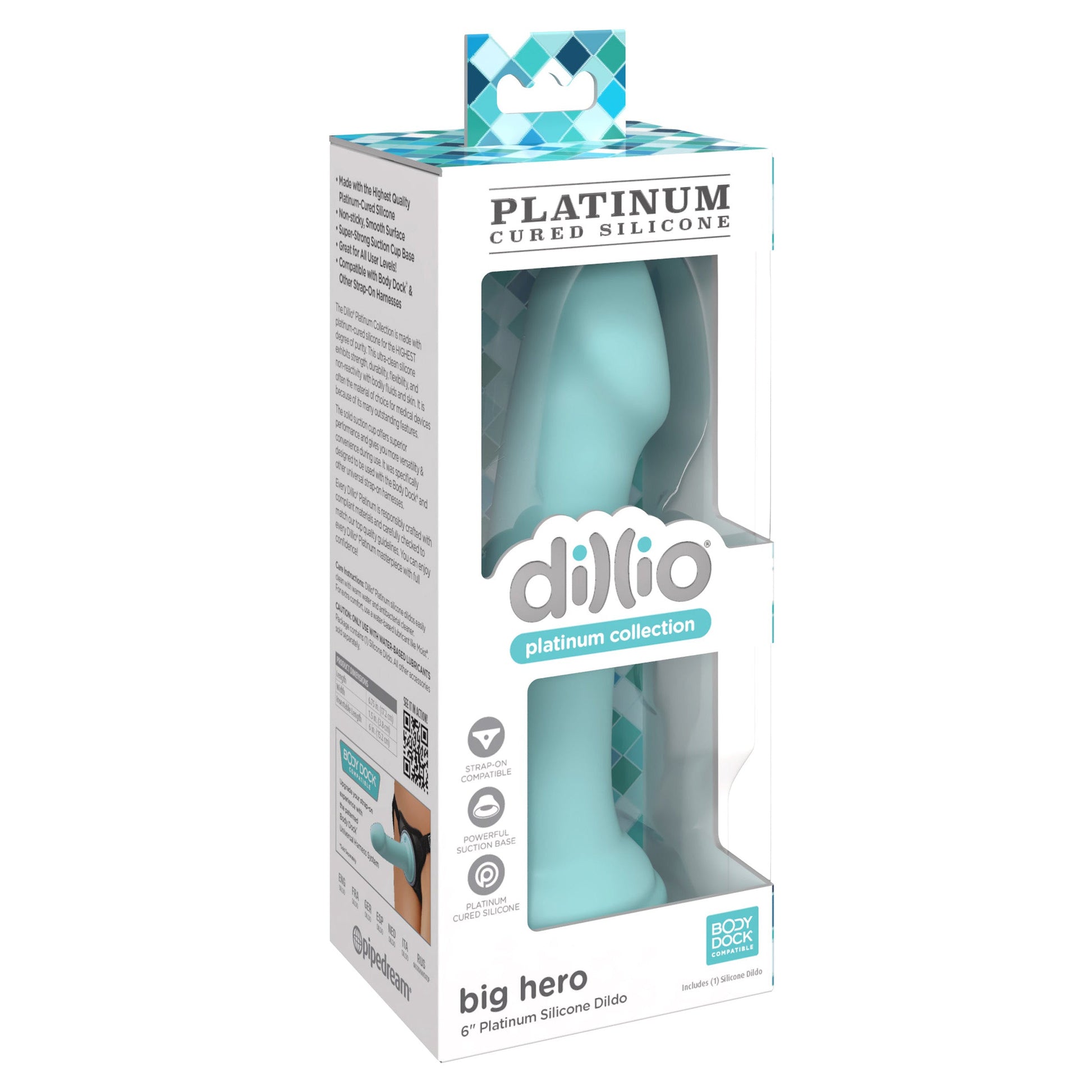 Dillio Platinum Big Hero 6 inch Dildo - Thorn & Feather Sex Toy Canada