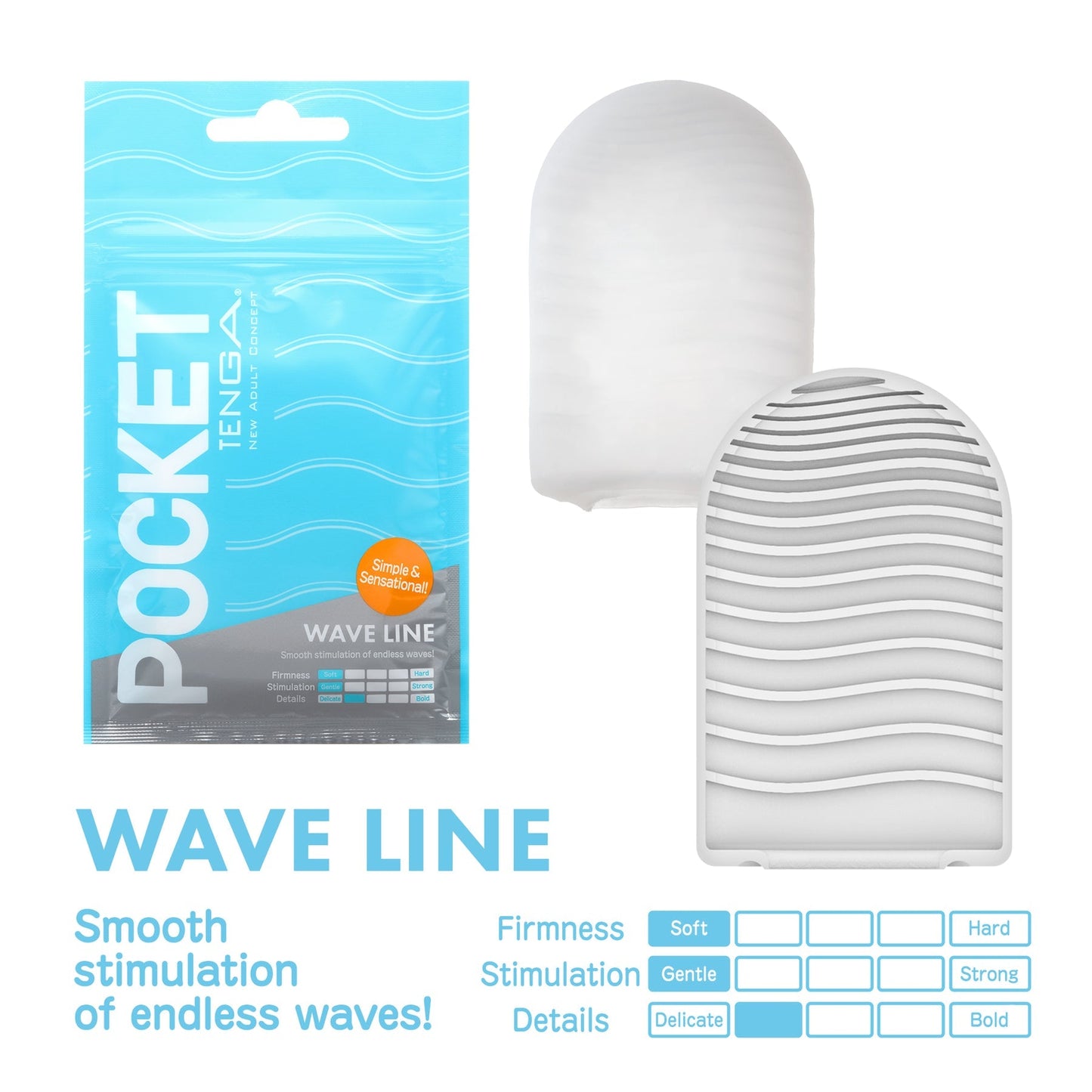 Tenga Pocket Wavy Line - Thorn & Feather Sex Toy Canada
