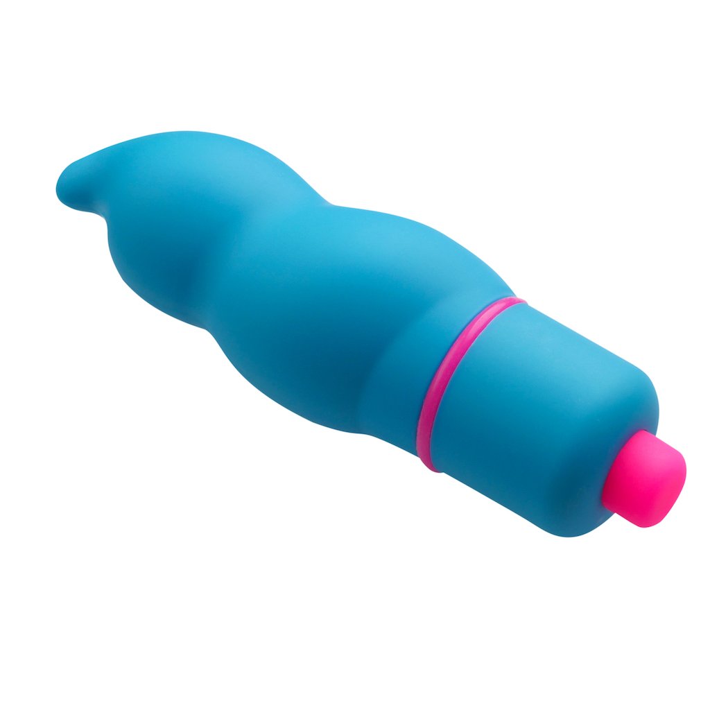 Fun Size Swirls Bullet - Blue - Thorn & Feather Sex Toy Canada