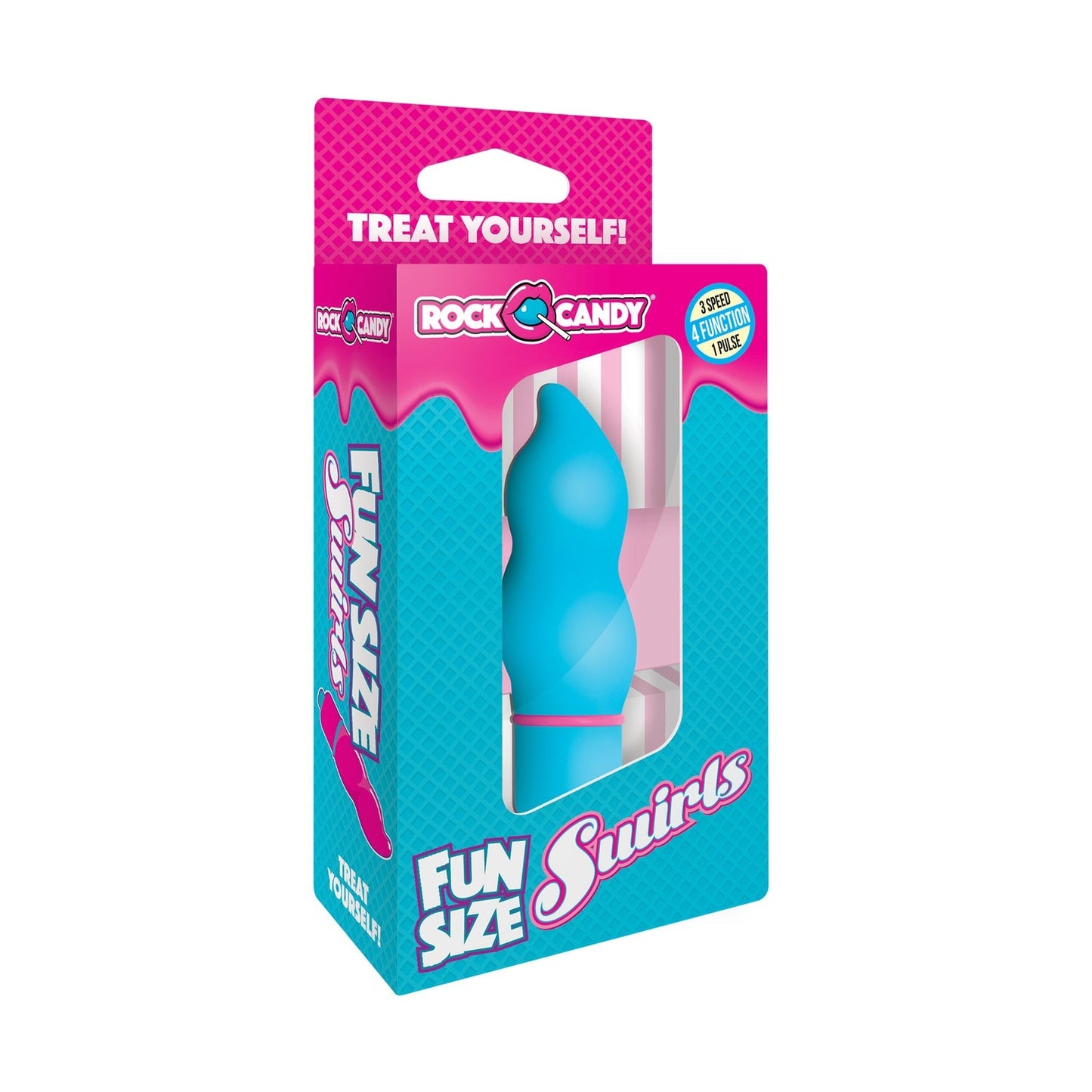 Fun Size Swirls Bullet - Blue - Thorn & Feather Sex Toy Canada