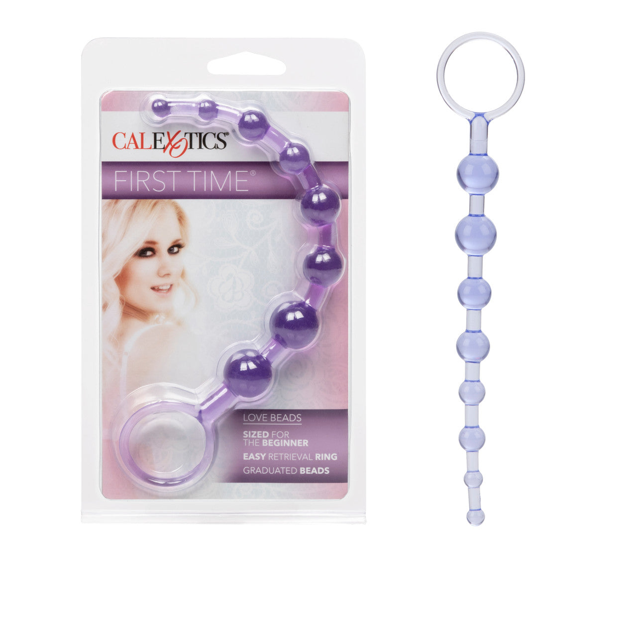 CalExotics First Time Love Beads - Purple - Thorn & Feather Sex Toy Canada
