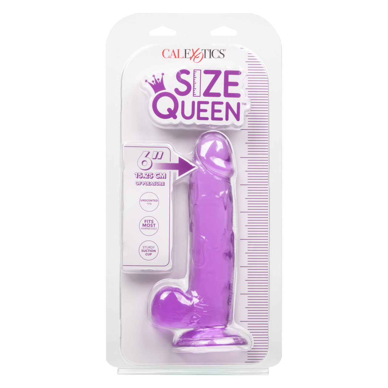 Size Queen 6"/15.25 cm Dildo - Purple - Thorn & Feather Sex Toy Canada