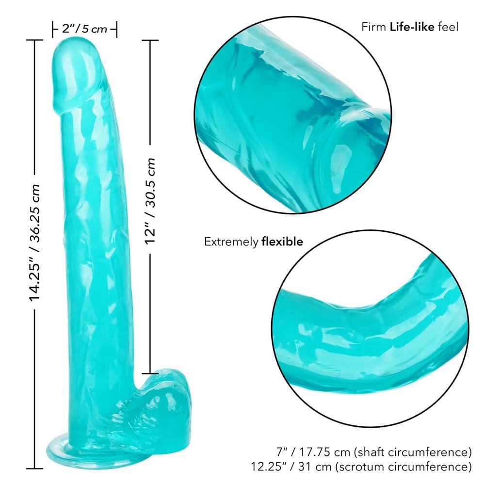 Size Queen 12"/30.5 cm Dildo - Blue - Thorn & Feather Sex Toy Canada