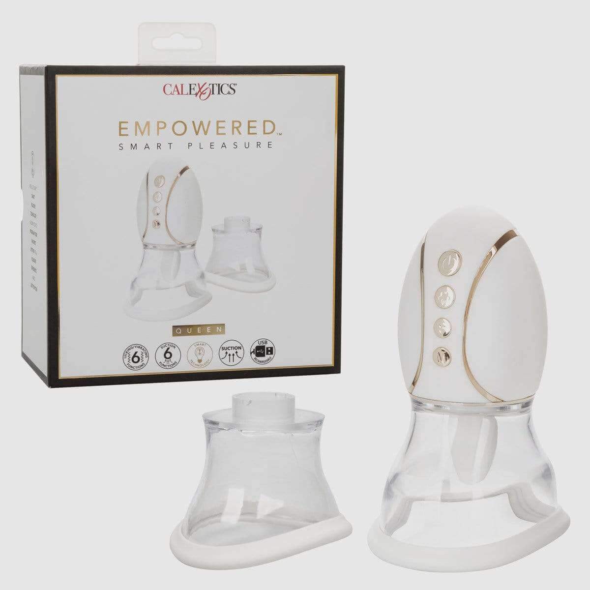 Empowered Smart Pleasure Queen Silicone Rechargeable Clitoral Stimulator - Thorn & Feather Sex Toy Canada