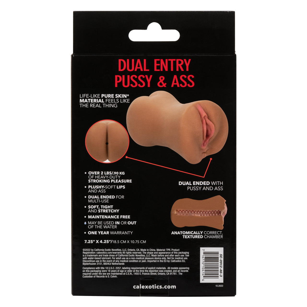 Stroke It Dual Entry Pussy & Ass - Brown - Thorn & Feather Sex Toy Canada