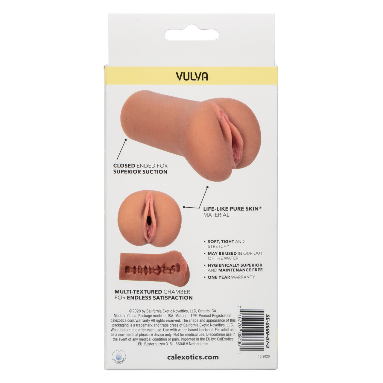 Boundless Vulva Pocket Pussy Stroker - Brown - Thorn & Feather Sex Toy Canada