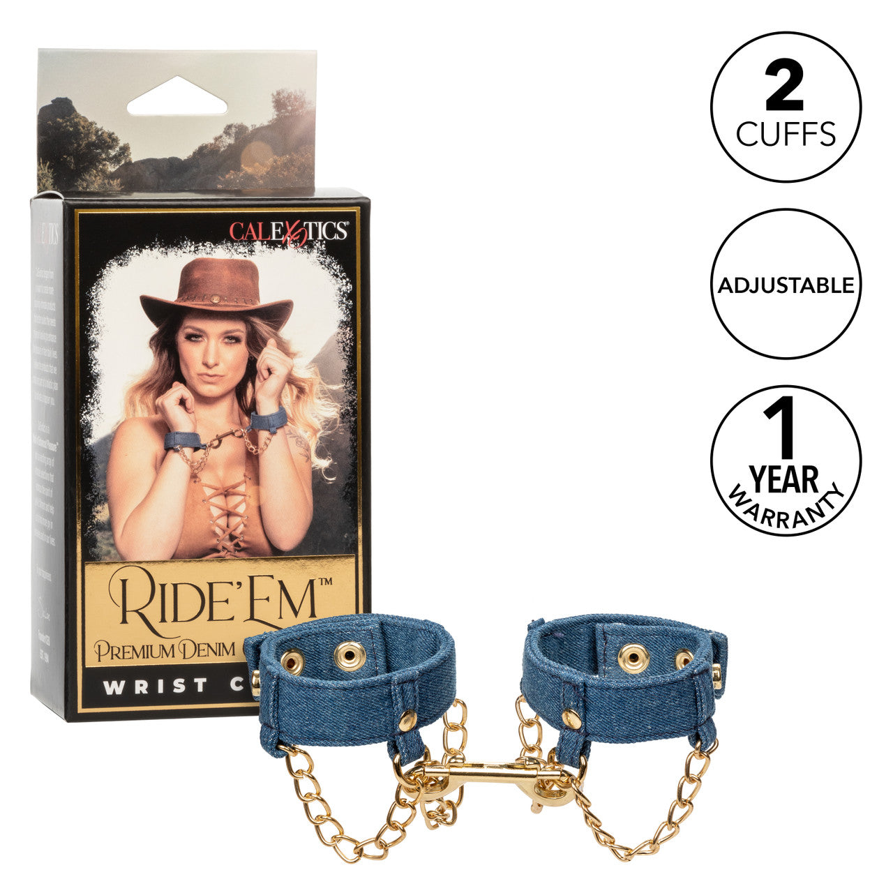 Ride 'Em Premium Denim Collection Wrist Cuffs