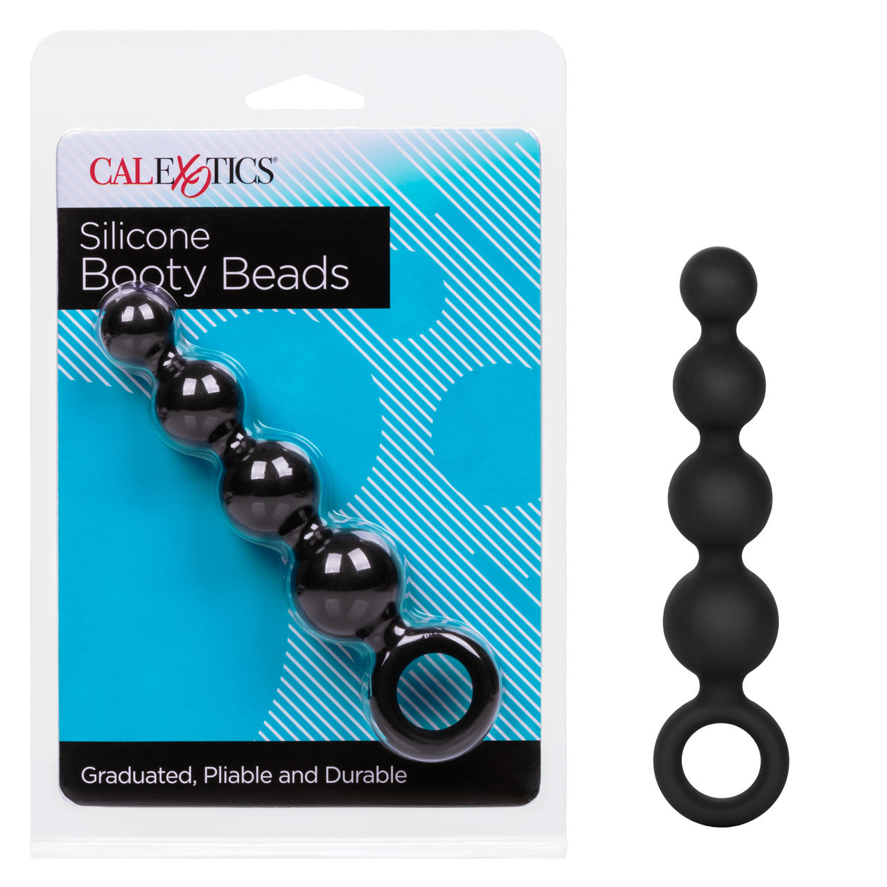 Silicone Booty Beads - Black - Thorn & Feather Sex Toy Canada