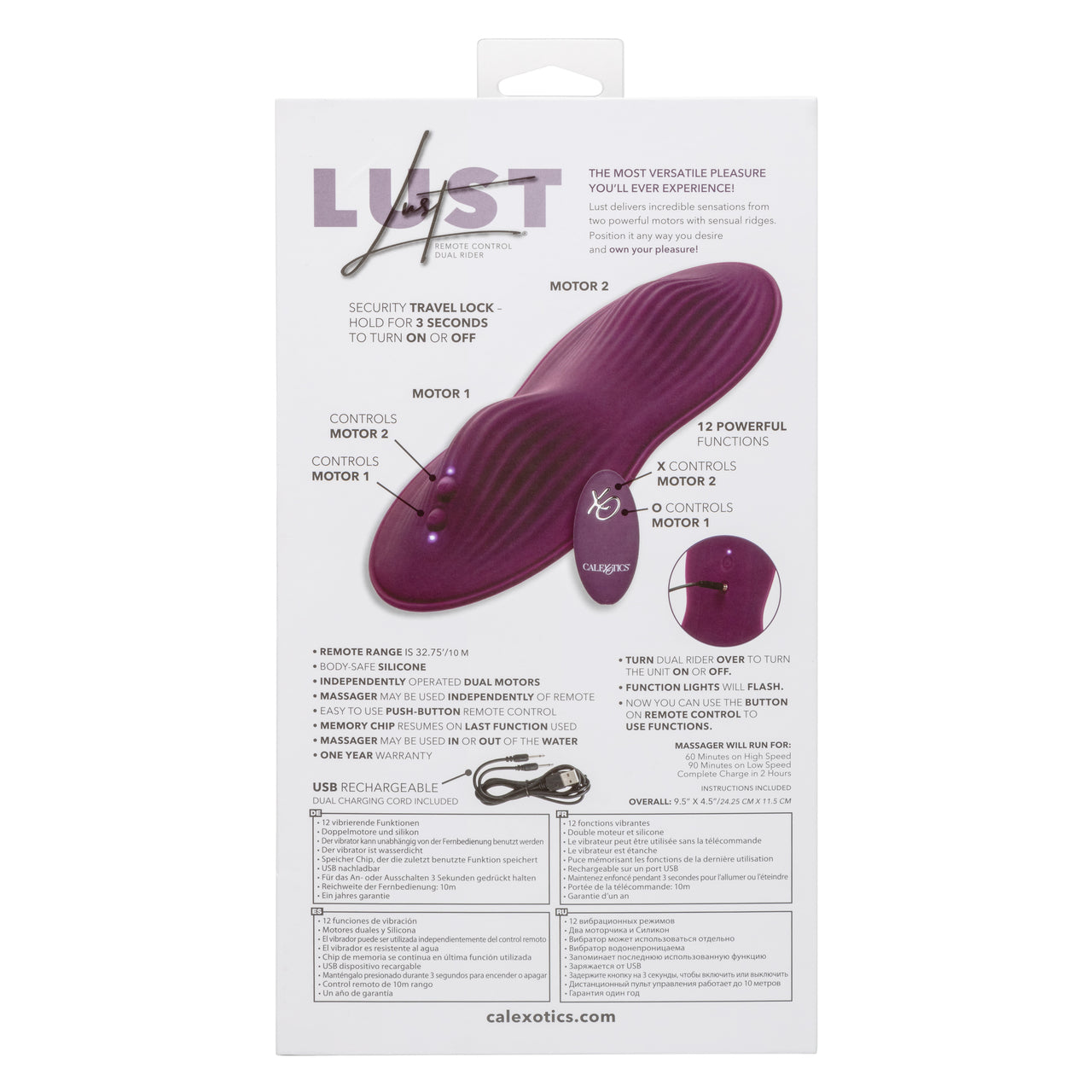 Lust Remote Control Dual Rider - Thorn & Feather Sex Toy Canada