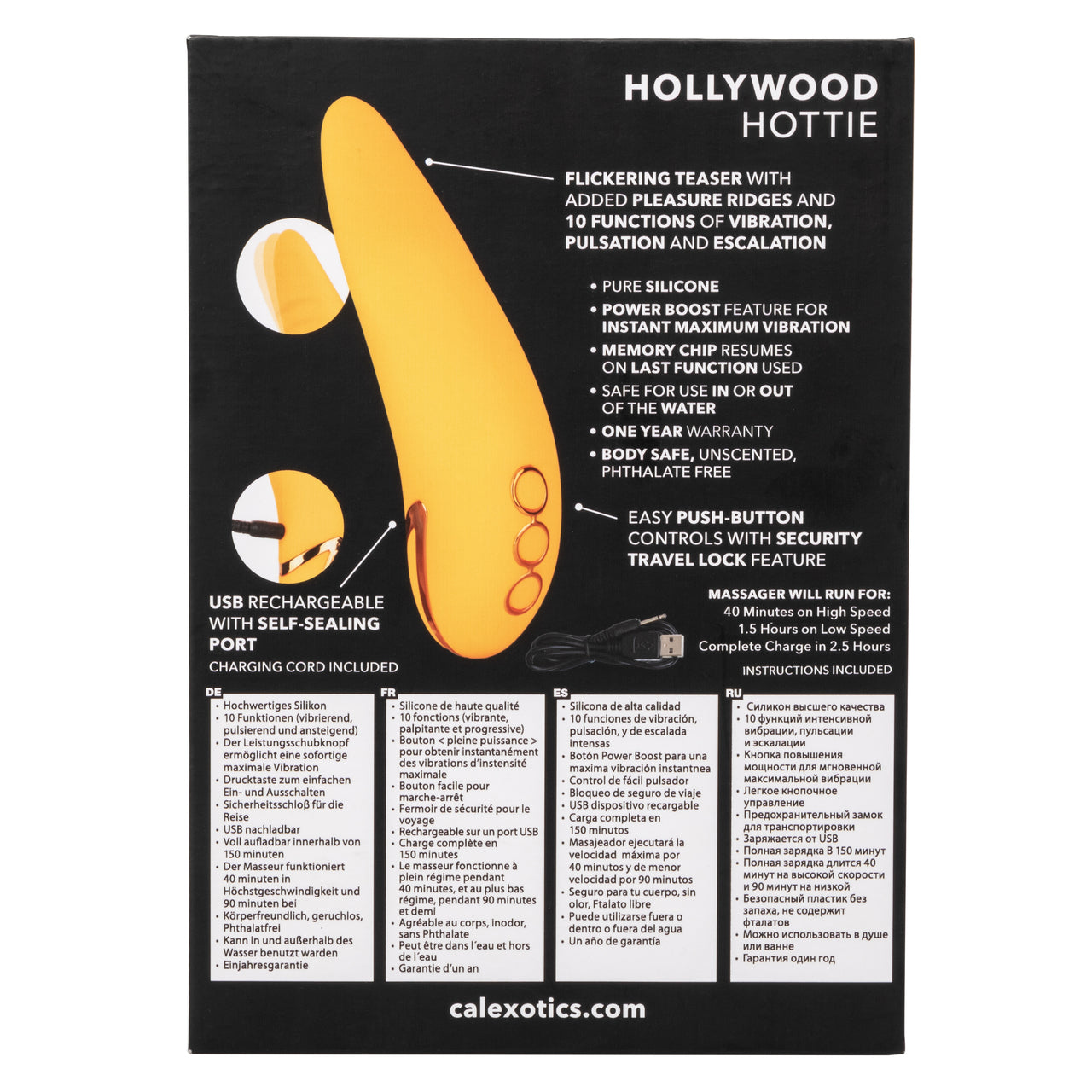California Dreaming Hollywood Hottie Massager - Thorn & Feather Sex Toy Canada