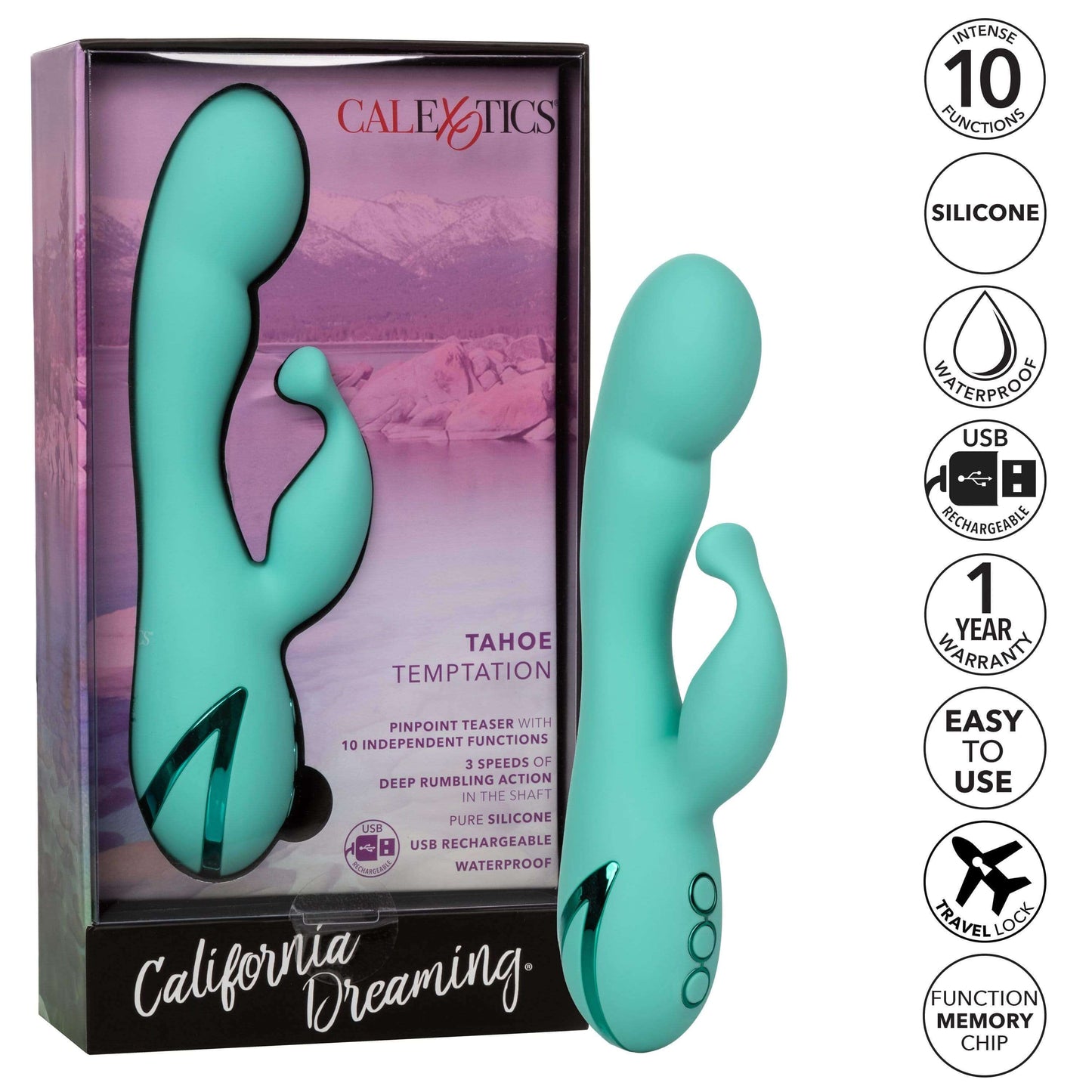 California Dreaming Tahoe Temptation Double Vibrator - Thorn & Feather Sex Toy Canada