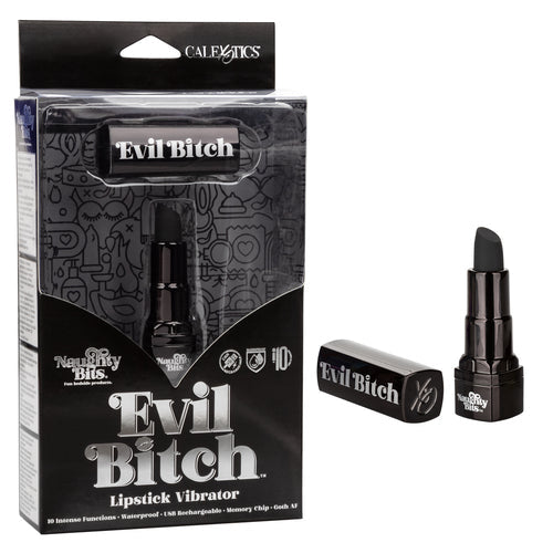 Naughty Bits Evil Bitch Lipstick Vibrator - Thorn & Feather Sex Toy Canada