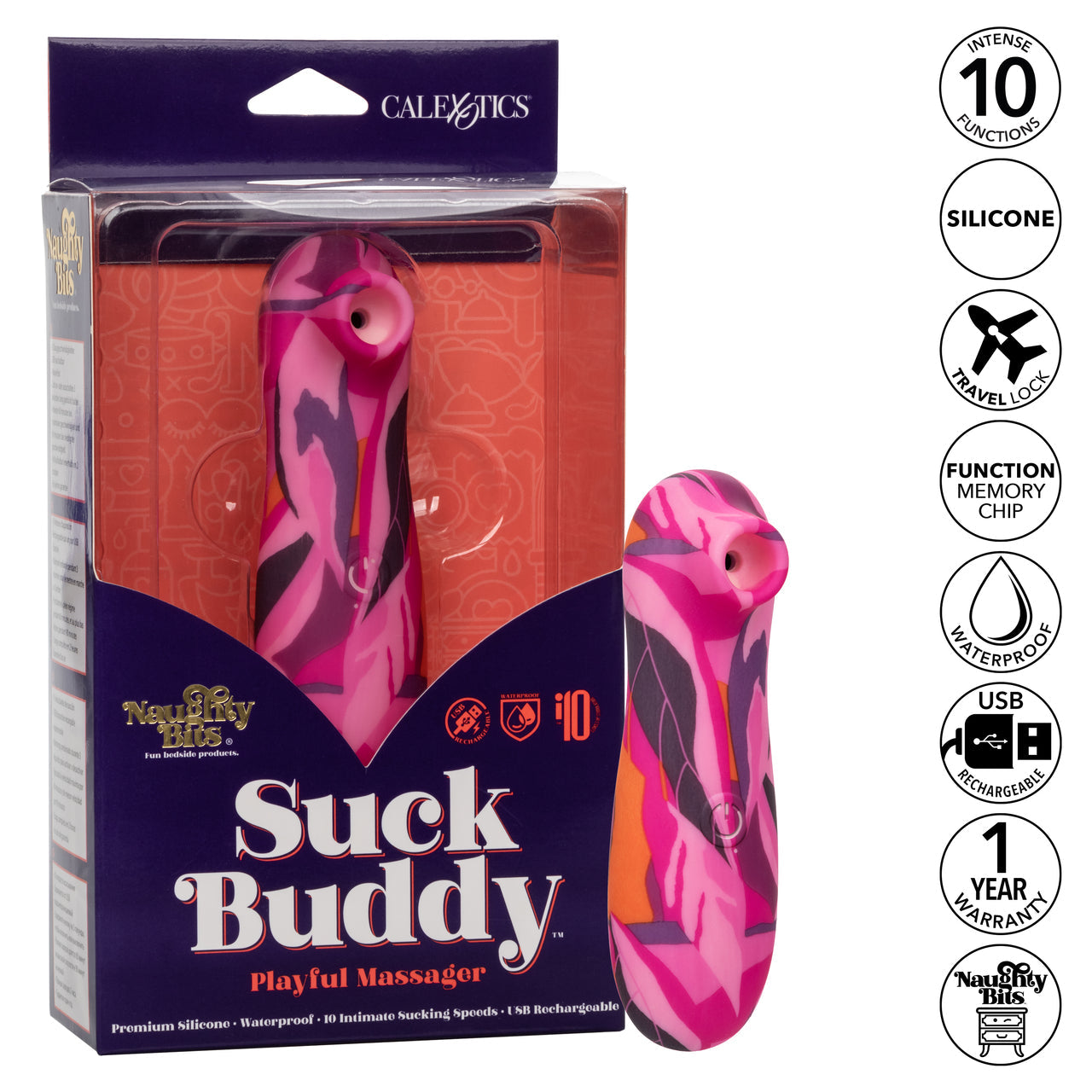 Naughty Bits Suck Buddy Playful Massager - Thorn & Feather Sex Toy Canada