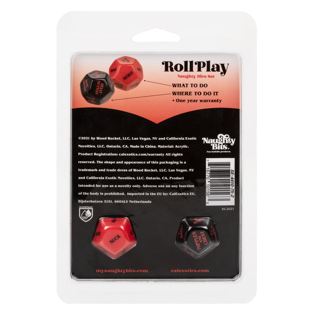 Naughty Bits Roll Play Naughty Dice Set - Thorn & Feather Sex Toy Canada