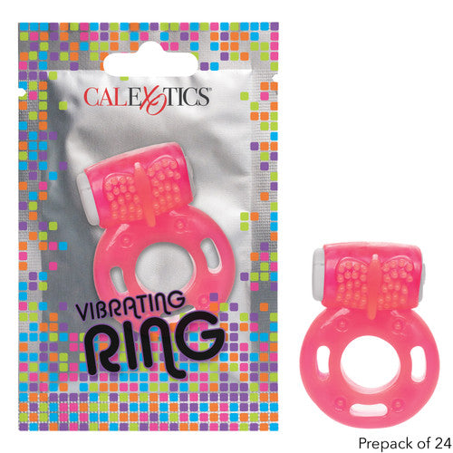 Foil Pack Vibrating Cock Ring - Pink