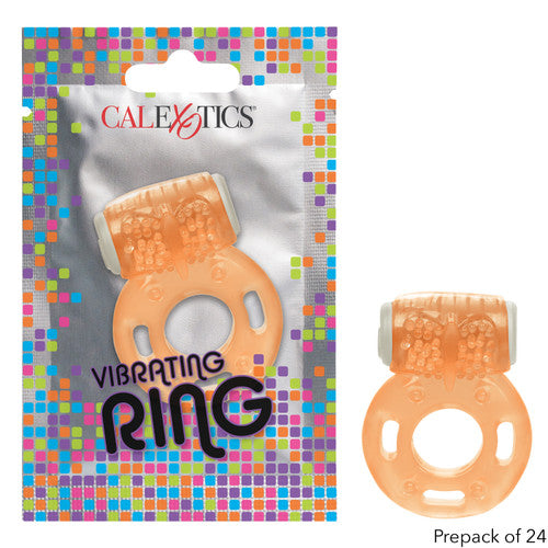 Foil Pack Vibrating Cock Ring - Orange