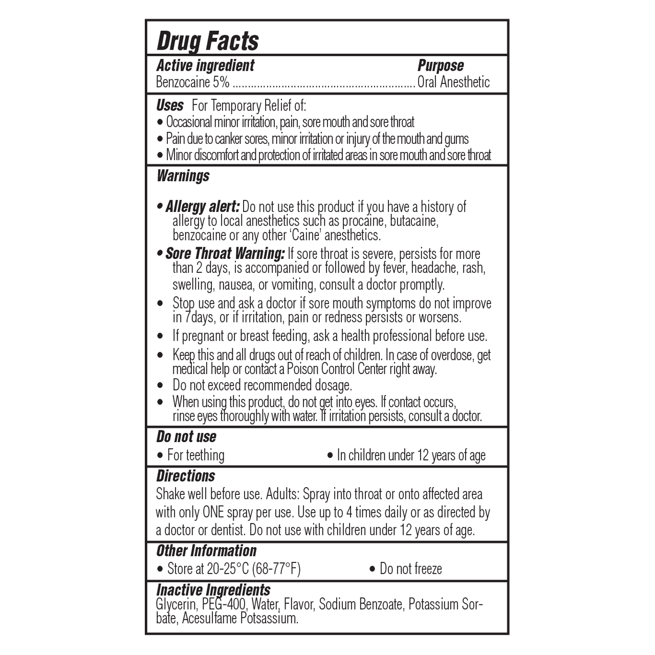 Deep Throat Fast Acting Oral Numbing Spray - Salted Caramel, 2oz