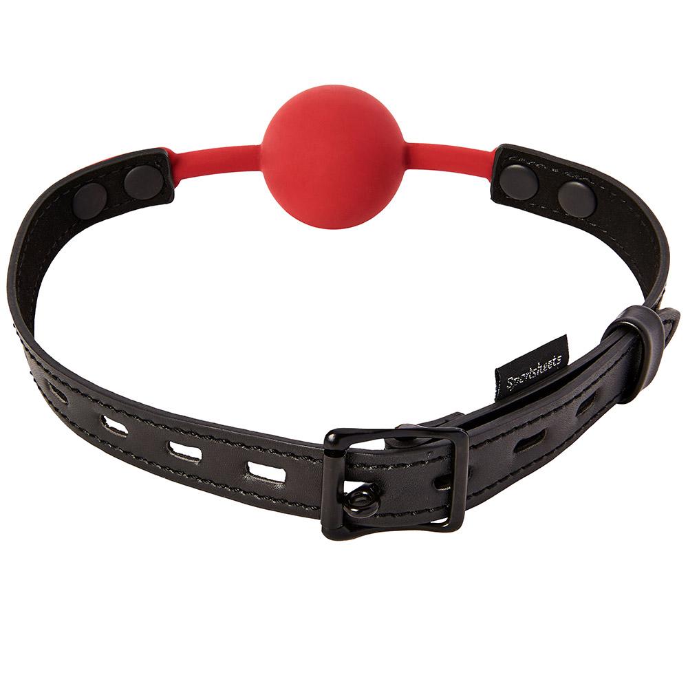 Sportsheets Saffron Silicone Ball Gag - Red - Thorn & Feather Sex Toy Canada