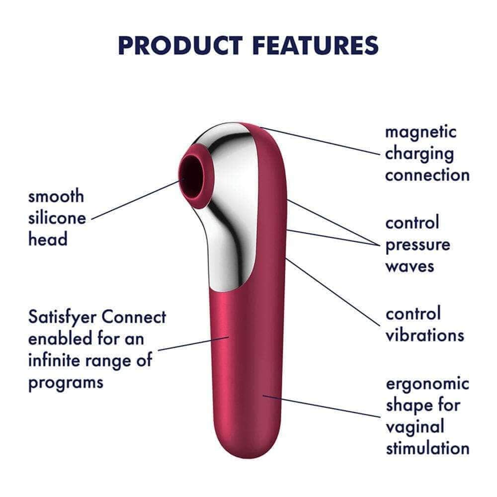 Satisfyer Dual Love App Controlled Air Pulse Vibrator - Thorn & Feather Sex Toy Canada