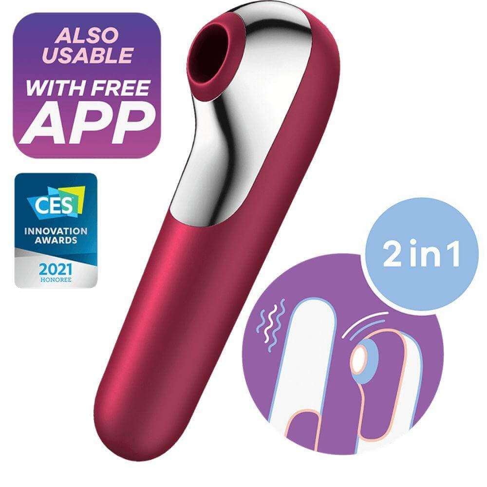 Satisfyer Dual Love App Controlled Air Pulse Vibrator - Thorn & Feather Sex Toy Canada