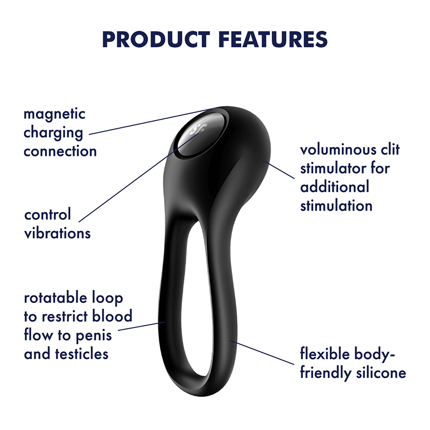 Satisfyer Majestic Duo Cock Ring - Thorn & Feather Sex Toy Canada