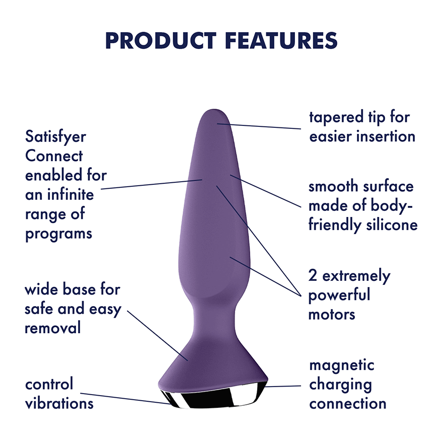 Satisfyer Plug-ilicious 1 Anal Vibrator - Thorn & Feather Sex Toy Canada
