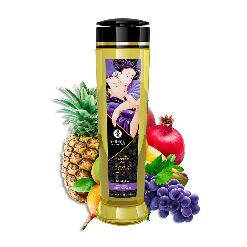 Shunga Erotic Massage Oil - 240 ml / 8 fl. oz. - Thorn & Feather Sex Toy Canada