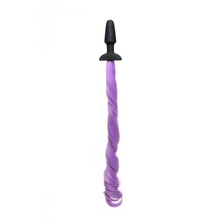 Purple Pony Tail Anal Plug - Thorn & Feather Sex Toy Canada