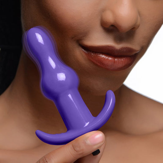 Bumpy Vibrating Anal Plug - Purple - Thorn & Feather Sex Toy Canada