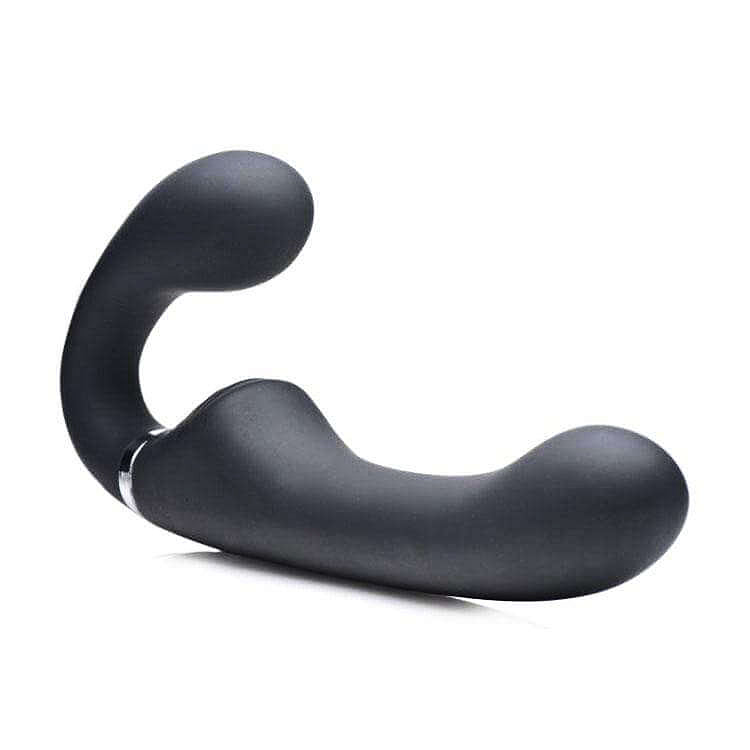 10X Mighty Rider Vibrating Strapless Strap-on - Black - Thorn & Feather Sex Toy Canada