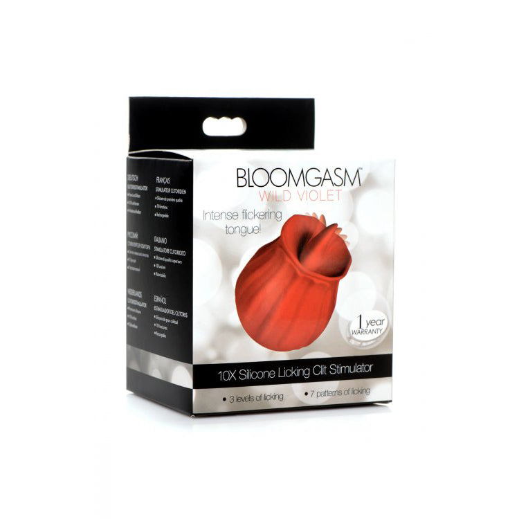 Bloomgasm Wild Violet 10X Licking Stimulator - Red - Thorn & Feather Sex Toy Canada