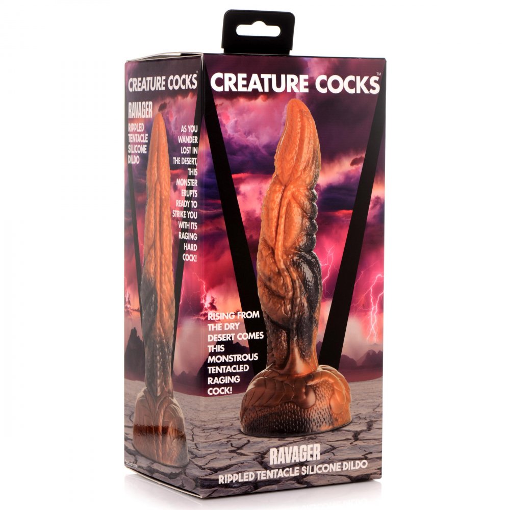 Ravager Rippled Tentacle Silicone Creature Dildo - Thorn & Feather Sex Toy Canada