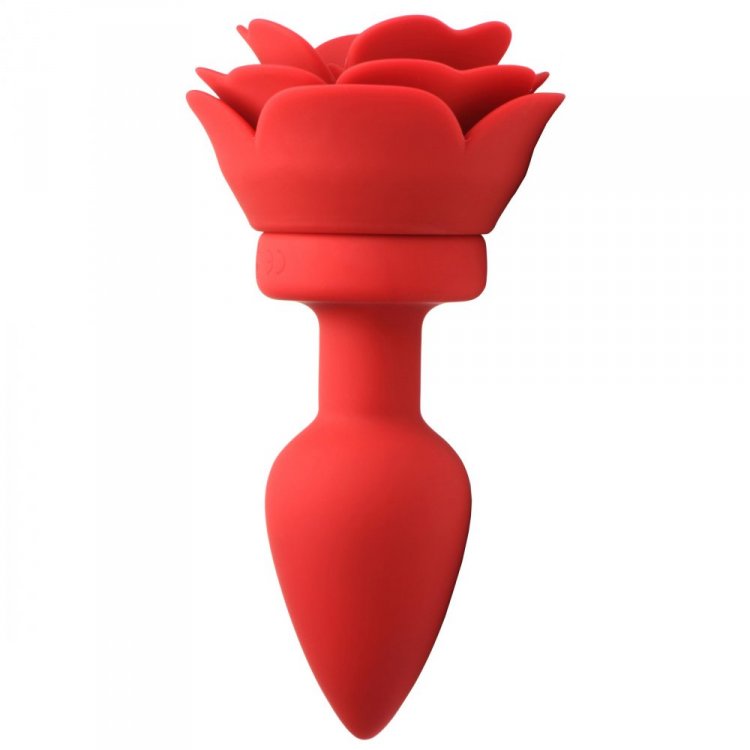 Booty Sparks 28X Silicone Vibrating Rose Anal Plug w/ Remote - Medium - Thorn & Feather Sex Toy Canada