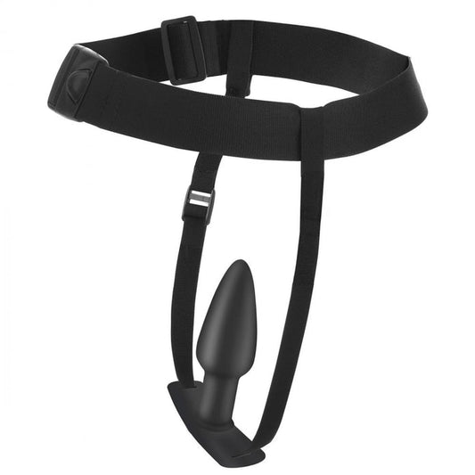 Plug anal en silicone Bum-Tastic 28X avec harnais et télécommande
